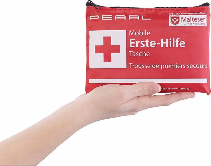 Produktbild Pearl Mobile Erste-Hilfe-Tasche, wasserabweisend, 24-teilig (Erste Hilfe Set Zubehör)