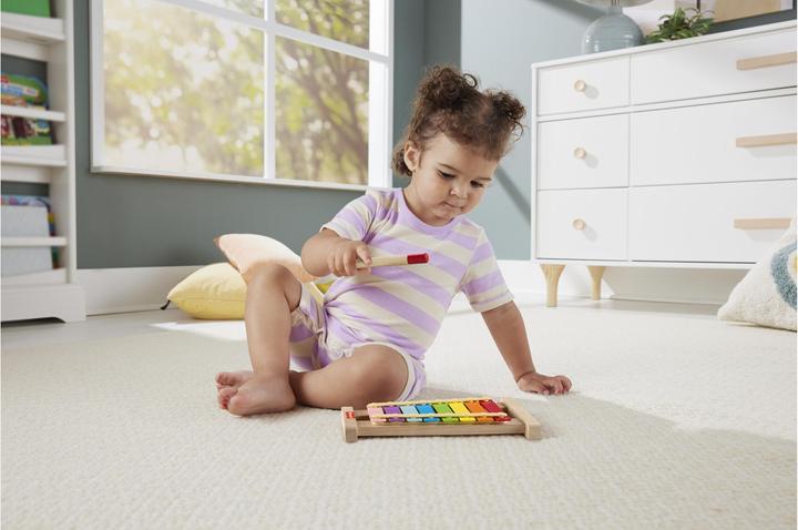 Actual product image Fisher-Price colourful xylophone with wooden hammer game (Multilingual)