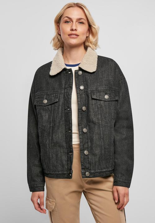 Actual product image Urban Classics Ladies Oversized Sherpa Denim Jacket - 19395 (XXL)