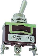 Image du produit Velleman Maxi Toggle Switch Spdt (On)-Off-(On) 10A/250V