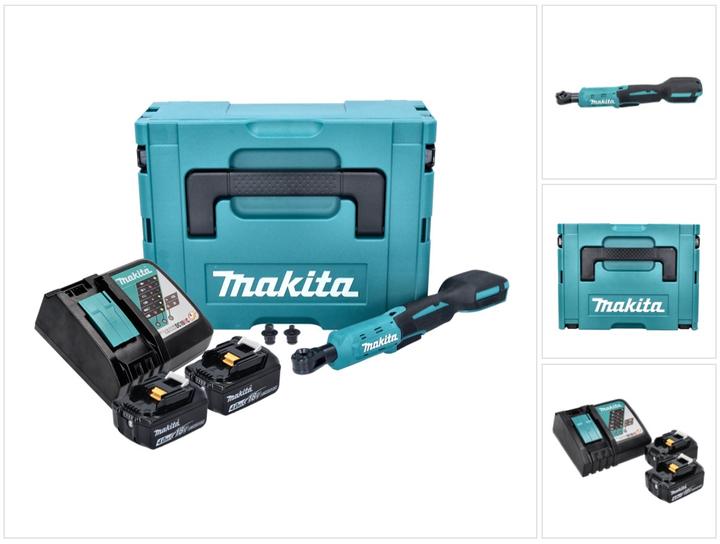 Productafbeelding Makita DWR 180 RMJ Accu ratelschroevendraaier 18 V 47,5 Nm 1/4" 3/8" + 2x accu 4.0 Ah + lader + (1/4")