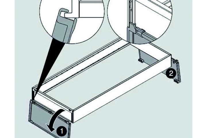 Immagine prodotto Blum Set portabottiglie AMBIA-LINE 100 per frontale cassetto