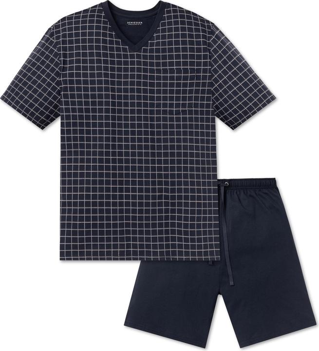Produktbild Schiesser kurzer Pyjama Shorty Schlafanzug 100% Baumwolle | auch in Übergrössen (60)