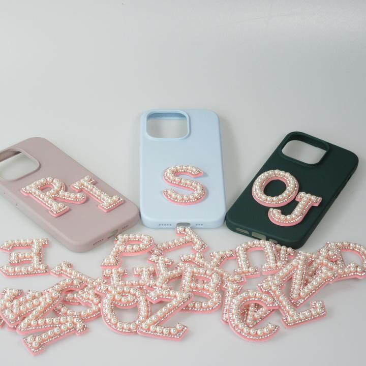 Produktbild PhoneLook Sticker Aufkleber für Handy/Tablet/Computer 3D Pearls Buchstabe K