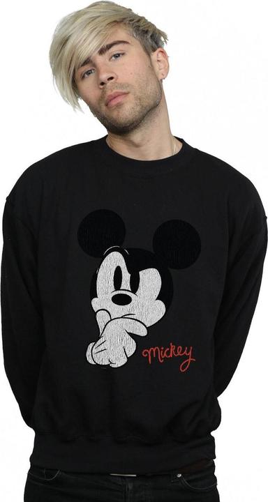 Actual product image Disney Mens Mickey Mouse Distressed Ponder Sweatshirt (XL)