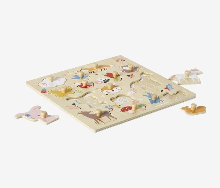 Produktbild Vertbaudet Baby Steckpuzzle MÄRCHENWALD aus Holz FSC® (15 Teile)