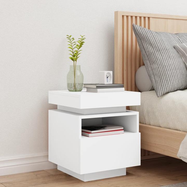 Actual product image VidaXL Bedside cabinet with LED lights (39 x 40 x 48.5 cm)