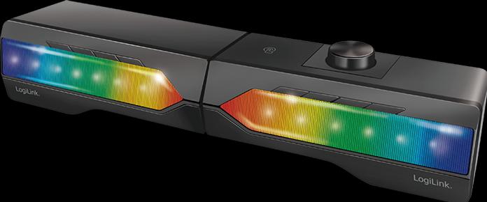 Actual product image LogiLink Mobile Soundbar with Party Light, 2-in-1 Gaming Sound System (6 W, 2.0 Channel)