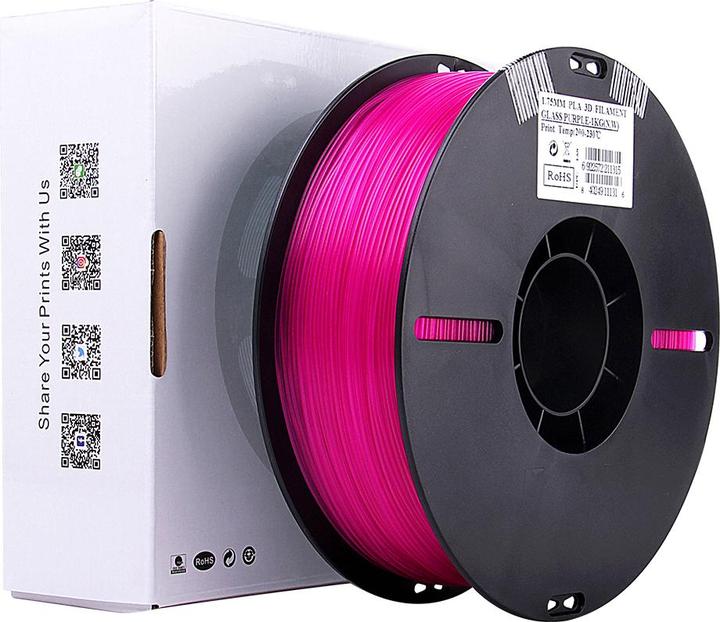 Produktbild eSUN PLA Purple Transparent Filament 1.75mm 1Kg (PLA, 1.75 mm, 1000 g, Violett)