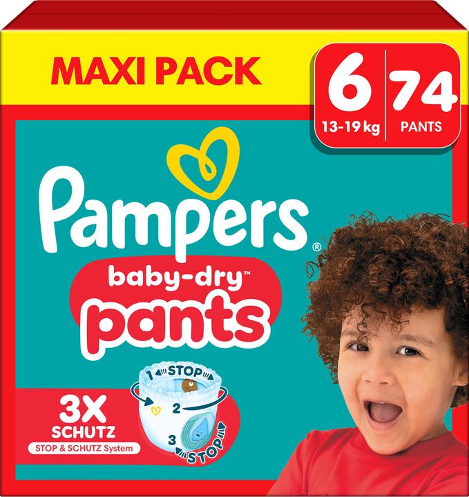 Produktbild Pampers Baby-Dry Pants (Gr. 6, Halbmonatsbox, 74 Stück)