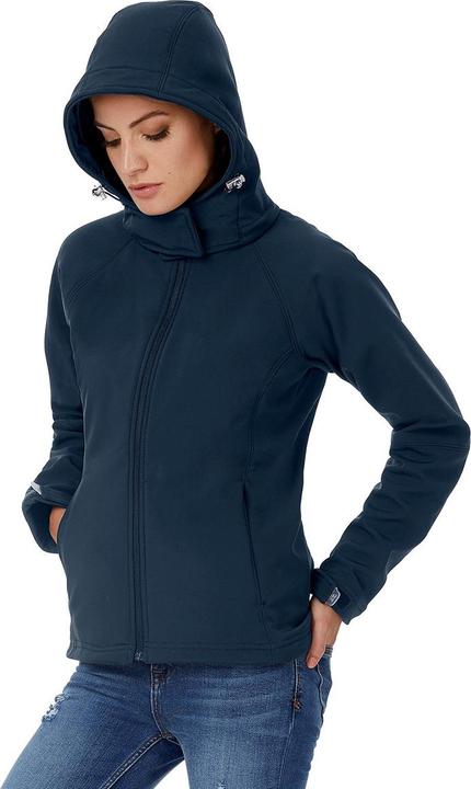 Produktbild B&C SoftshellJacke mit Kapuze winddicht wasserfest atmungsaktiv (L)