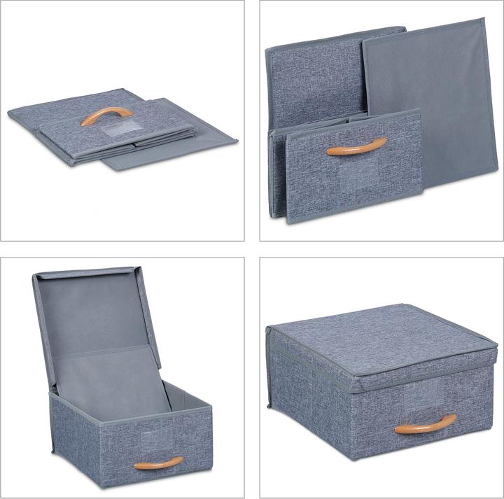 Produktbild Relaxdays 2x Aufbewahrungsbox (30 x 32.5 x 16 cm, 12 l)