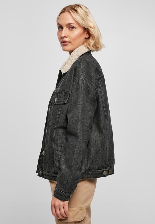 Actual product image Urban Classics Ladies Oversized Sherpa Denim Jacket - 19395 (XXL)