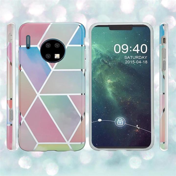 Image du produit Cadorabo Couverture IMD TPU Marbre coloré (Mate 30)