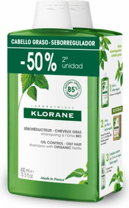 Produktbild Klorane champu ortiga 2x400ml ba (800 ml)