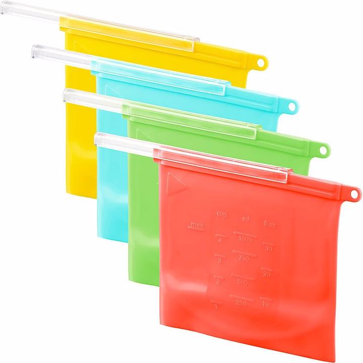 Actual product image Rosenstein & Söhne Set of 4 silicone food bags, resealable (4 x)