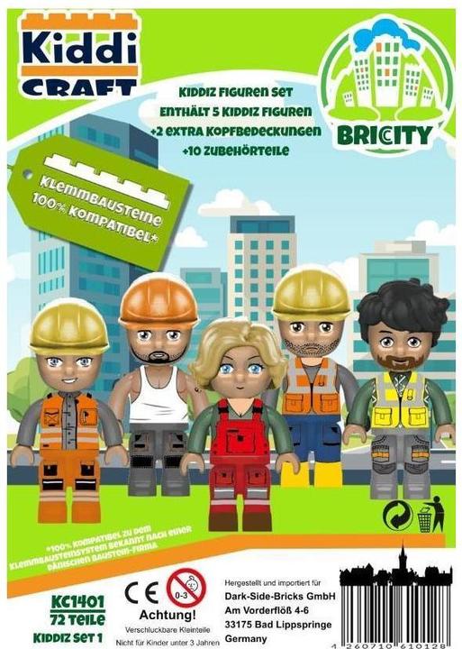 Actual product image Kiddicraft KIDDIZ figure pack construction crew