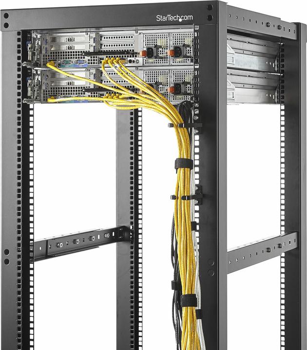 Actual product image StarTech com 5-Pack 1U Vertical Cable Management D-Ring Hooks, Cable Manager For 19" Server Rac