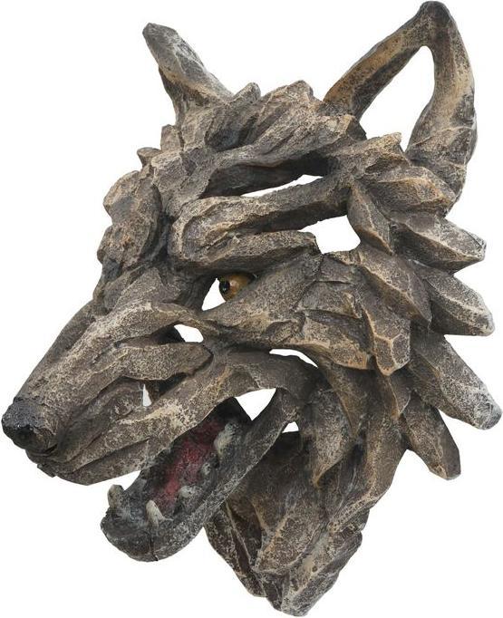 Produktbild Mendler Deko Schädel HWC-H41, Polyresin Indoor Outdoor - Wolfskopf 32cm