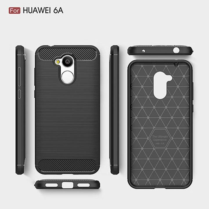 Actual product image König Design Huawei Honor 6A Pro Mobile Case TPU Case Carbon Fiber Protection Cover Black New (Fee 6A)