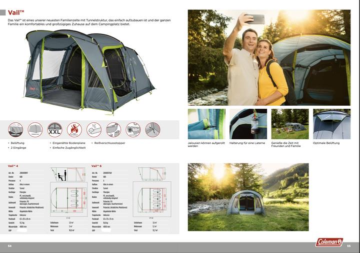 Immagine prodotto Coleman Vail 4 (Tenda a tunnel, 15.30 kg, 4 persone)