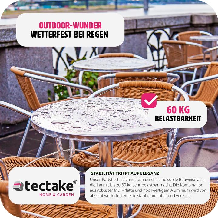 Produktbild tectake Bistrotisch (Ø 60 x 114 cm)