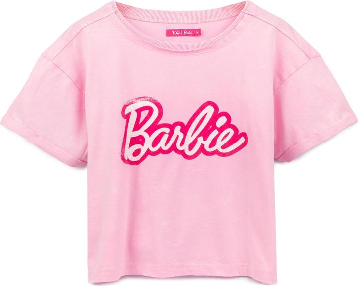 Immagine prodotto Barbie Maglietta Corta Logo Effetto Invecchiato Donna (XL)