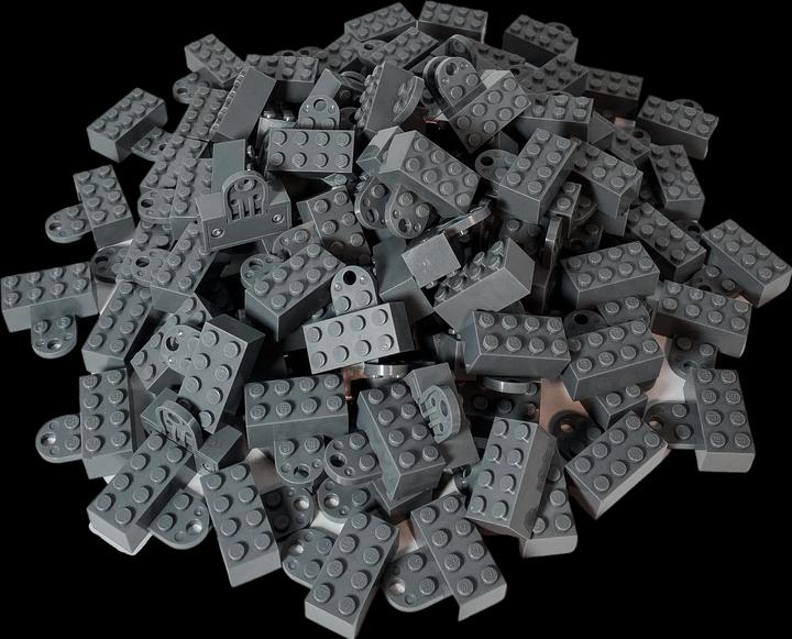 Produktbild LEGO 2x4 Magnetstein Dunkelgrau - 74188c01 NEU! Menge 5x (74188)