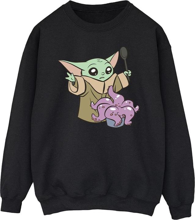 Actual product image Star Wars Mens The Mandalorian Spooky Cooking Sweatshirt (L)