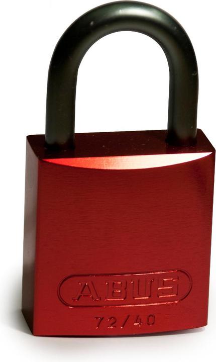 Brady Aluminiumvorhängeschloss, Rot, 25mm Bügelhöhe, Bügel aus Aluminium, Bügeldurchmesser 6,5mm