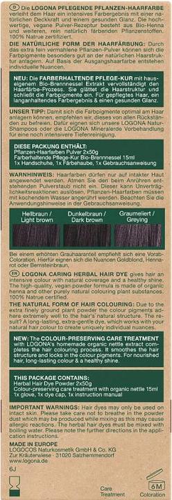 Actual product image Logona Nourishing plant hair color powder black brown (101 black intense)