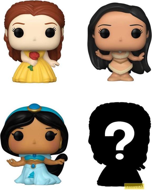 Actual product image Funko Disney Princesses pack 4 figurines Bitty POP! Vinyl Belle 2,5 cm