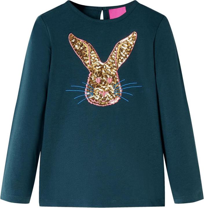 Produktbild VidaXL Kinder-Langarmshirt Dunkelgrün 104,Material: 95 (104)