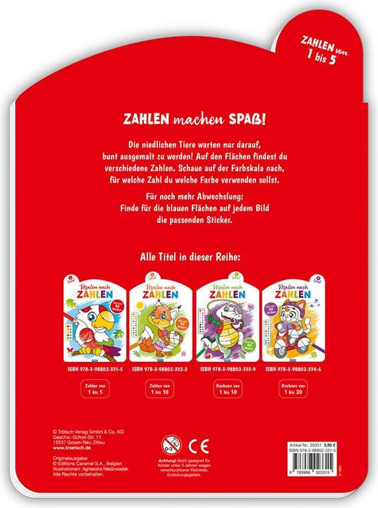 Produktbild Malen nach Zahlen 1. Level Malbuch