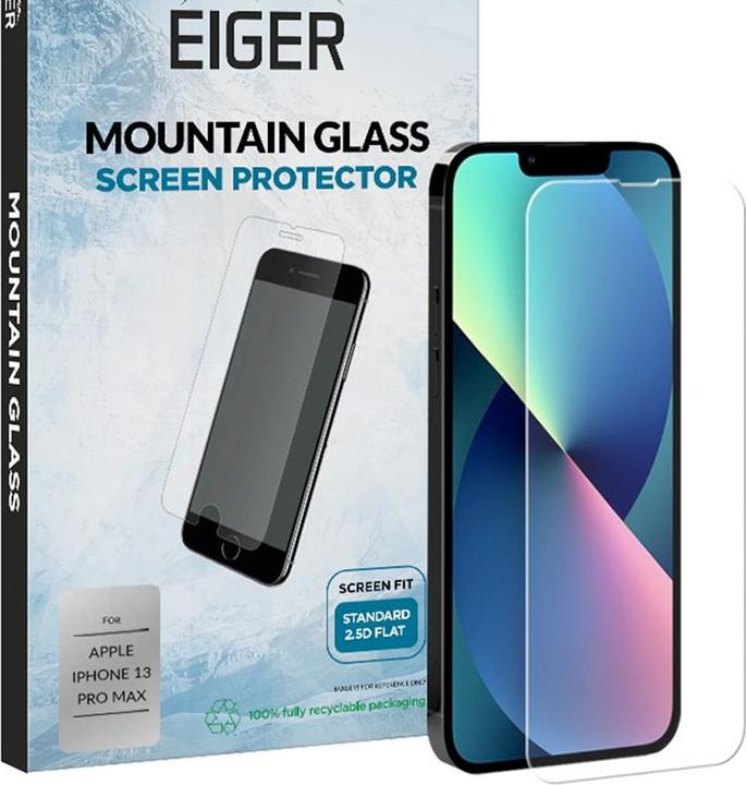 Actual product image Eiger Mountain Glass (1 Piece, Apple iPhone 13 Pro Max, Apple iPhone 14 Plus)