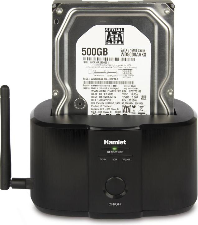 Immagine prodotto Hamlet Wi-Fi Docking Station per hard disk sata da 2,5" o 3,5" (1 Porti)