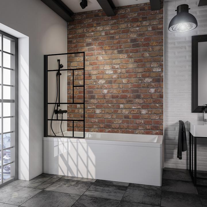 Image du produit Schulte Paroi pliante de baignoire Style noir 1 pièce
