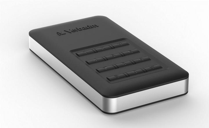 Actual product image Verbatim external HDD drive USB 3.1 Secure (1 TB)