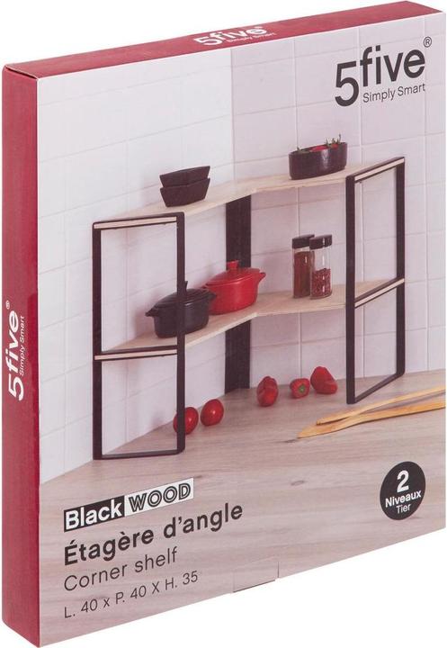 Actual product image 5Five Corner shelf with 2 levels - Beige (40 x 40 x 35 cm)