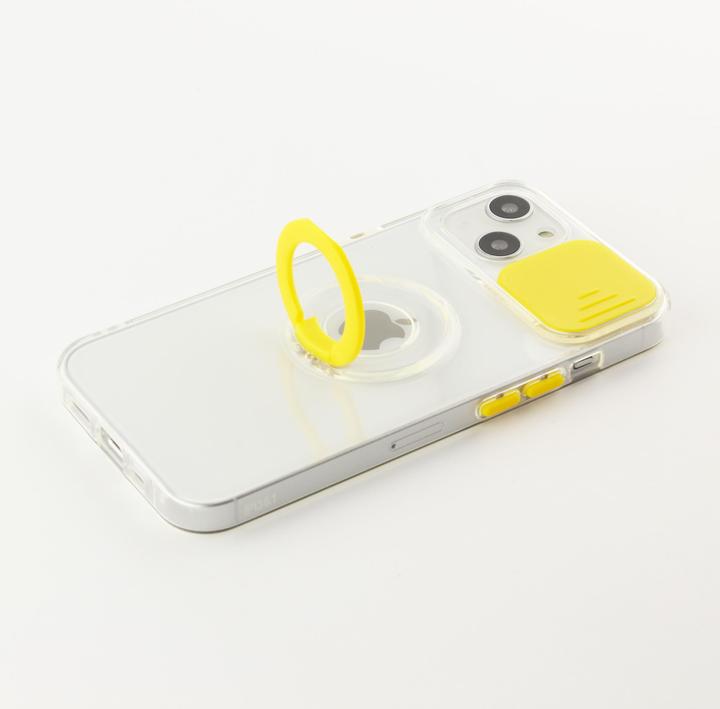 Actual product image PhoneLook Coque Caméra clapet avec anneau jaune (Apple iPhone 14 Plus)