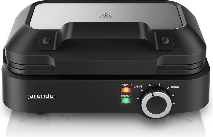 Actual product image Arendo Waffle iron, waffle maker, 2 waffles à 12.6 cm, 1200 W, non-stick coating, Belgian waffles