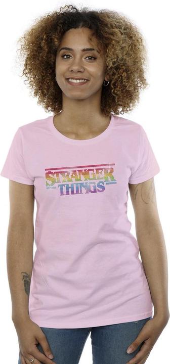 Immagine prodotto Netflix Stranger Things Rainbow Dot Logo Maglietta Donna (XXL)