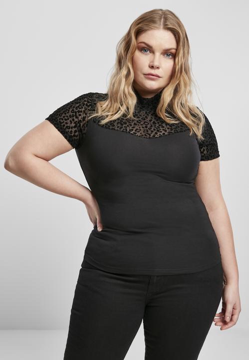 Produktbild Urban Classics Ladies Flock Lace Turtleneck Tee (5XL)