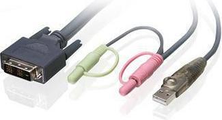 Iogear DVI KVM cable singl link 1.8m.