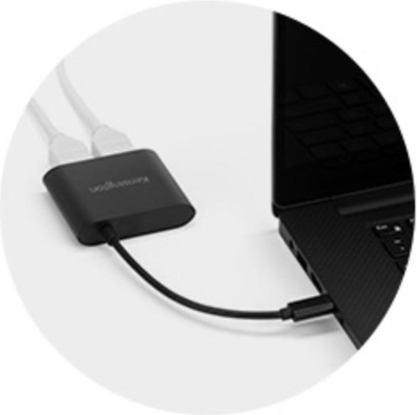 Image du produit Kensington Câble adaptateur vidéo USB-C vers double HDMI 1.4 (HDMI, 20 cm)