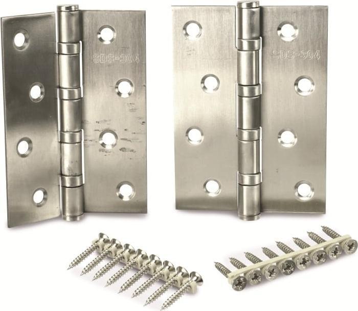 Produktbild Masterproof Edelstahl-Scharniere, rostfrei, 100x75 mm, 2 Stück (T-Scharniere, 2 Stk.)