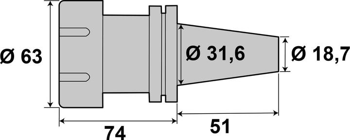 Produktbild Paulimot Präzisions-Spannzangenfutter SK30 (DIN 69871) / M12 für ER40