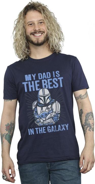 Actual product image Star Wars Mens Mandalorian Best Dad T-Shirt (4XL)