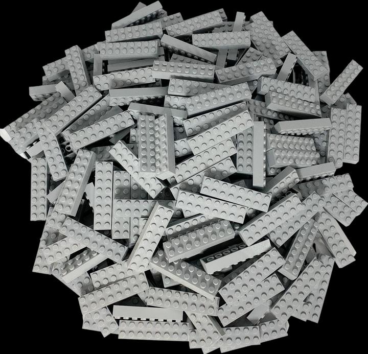 Image du produit LEGO 100 briques ® grises 2x8 - blocs de construction - Classique, Basique, Ville - gris - 3007 (3007, LEGO Accessoires)