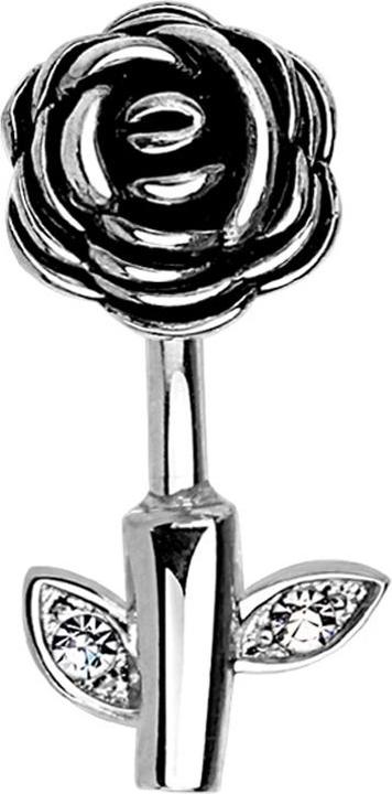 Star Piercing Banane silber Rose (Messing, Chirurgenstahl 316L)